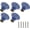 Greyish Blue, variant on Minzimin Ceramic Knobs 5 Pack Flower Drawer Pulls Vintage Cabinet Knobs - Antique Dresser Pulls with Screws for Closet Drawer Cupboard Cabinet and DIY Home