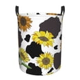 thumbnail image 1 of Balery Sunflowers Country Cesta de ropa redonda con asas, impermeable, independiente, para ropa, juguetes, dormitorio y familia-Small, 1 of 6