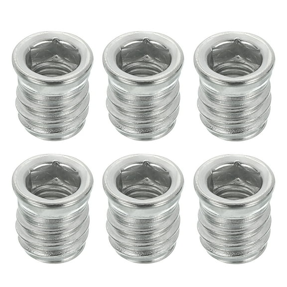 6Pcs Threaded Inserts Nuts, M8x15mm Hex Socket Drive Nut Inserts for Wood