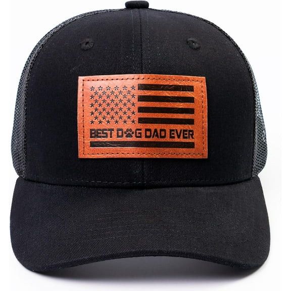 The Dogfather Trucker Hat for Men, Best Dog Dad Gifts, Adjustable Mesh Back Baseball Cap, Idea