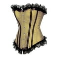 thumbnail image 5 of Fjofpr Clearance Clearance Sale Yellow Corset Tops for Women Women's Lace Patchwork Embroidery Solid Color Gothic Court Party Outside To Wear Corset, 5 of 8
