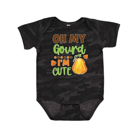 

Inktastic Thanksgiving Oh My Gourd I m Cute Gift Baby Boy or Baby Girl Bodysuit