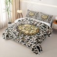 thumbnail image 3 of Feelyou Camo Drip Soccer Quilt Full for Boys, Football Ice Crean Drip Full Bedspread Sets, Beige Green, 3pcs, 3 of 7