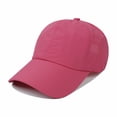 thumbnail image 6 of BODOAO Men's Athletic Baseball Fitted Cap Daily Outings Lightweight Curved Brim Retro Baseball Cap Unstructured Soft Brim for Hiking,Fishing,Cycling Low Profile Breathable Solid Color Hot Pink, 6 of 8