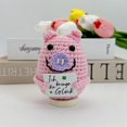 thumbnail image 1 of Funny Positive Crochet Cow Doll Desktop Ornament Handmade Cheer Emotional Support Positive Cow with Card Home Party Decoration, 1 of 6