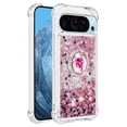 thumbnail image 2 of Funda para Google Pixel 9/Pixel 9 PRO 5G con Brillo Líquido Flotante, Purpurina, Parachoques y Anillo Giratorio Soporte, 2 of 5