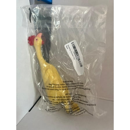 Novelty 8" Rubber Stretch Chicken (1 Pack) New (BONUS 1 FUN CHOPS)