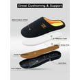 thumbnail image 4 of DL Mens Memory Foam House Slippers Slip on, Comfy Soft Indoor Home Bedroom Slippers For Mens Non-slip, 4 of 7