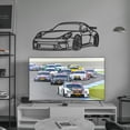 thumbnail image 3 of LaModaHome 911 GT3 Model 991 Front Angle Metal Silhouette Wall Art, 3 of 5