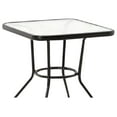 thumbnail image 7 of Sunny Isles 27 Inch Outdoor Patio Bistro Dining Table Backyard Squared Furniture with Tempered Glass , Black, 7 of 7