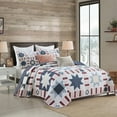 thumbnail image 5 of 3 Pieces Quilt Set Soft Modern Style Star Rectangle Pattern Bedspread Set Lightweight Bedspread Set, 5 of 8