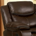 thumbnail image 5 of Furniture of America Calvin Faux Leather Upholstered Recliner in Brown, 5 of 6