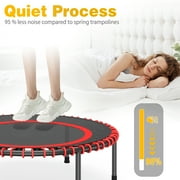 JOZ Mini Trampoline, 40 inch Fitness Trampoline with Bungees,Rebounder Trampoline for Adults/Kids, Workout 300 lb Weight