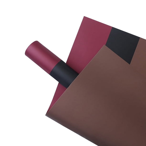 Zhuge Papel de embalaje para caja de regalo, papel de embalaje de flores de doble cara, engrosado, resistente al agua y de dos colores (marrón oscuro)