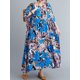 thumbnail image 4 of Vestido de lino de algodón de mujer vintage Vestido de verano informal suelto de cintura alta c Irfora Vestido de lino de algodón, 4 of 7