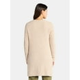 thumbnail image 3 of Time and Tru Women’s and Women’s Plus Super Soft Longline Cardigan Sweater, Lightweight, Size XS-4X, 3 of 5