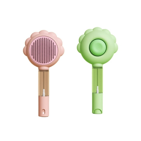 ACDANC 2Pcs Cat Brush Non-Slip Cat Brush for Shedding Rounded Stainless Steel Teeth Cat Grooming Supplies,White,Tpr Needle Comb