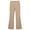 Khaki, variant on Girls Solid Pants School Uniform Casual Fall Winter Elastic Waist Flared Leg Bottom