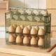 thumbnail image 4 of Huevera para refrigerador con 3 estantes reversibles, organizador de acrílico transparente con capacidad para 30 huevos, para puerta lateral, contenedor de plástico verde, 25,4 x 19,5 x 10 cm, 4 of 7