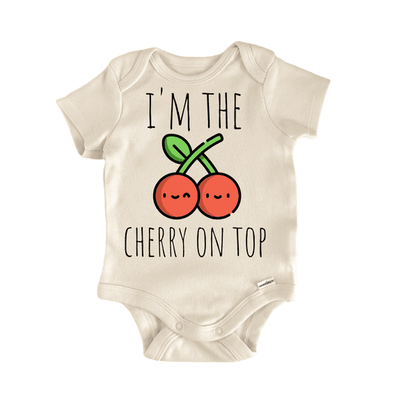 Cherry Fruit Last Newborn Baby Bodysuit