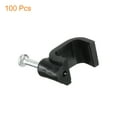 thumbnail image 3 of Unique Bargains Cable Clips with Steel Nail, 100Pack 9mm/0.35' Plastic Cable Wire Clips, Ethernet Cable Clips Nail in Cable Clips, 3 of 6