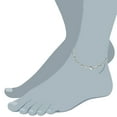 thumbnail image 3 of Sparkle Saturn Style Chain Anklet In Sterling Silver, 10", 3 of 5