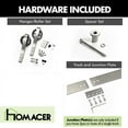 thumbnail image 3 of Homacer Brushed Nickel Sliding Barn Door Hardware Kit, for Two/Double Doors, 4.5ft Long Flat Track, Spoke Wheel Design Roller, Heavy Duty, for Interior & Exterior Use, 3 of 7