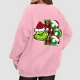thumbnail image 4 of Long Sleeve Funny Cute Xmas Crewneck Pullover Sweatshirt Christmas Women A-Pink S 9, 4 of 5