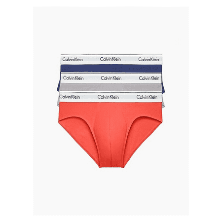 Calvin Klein Men's NB2379906 Modern Cotton Stretch 3 Pack Hip Brief Size XL