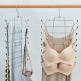 thumbnail image 4 of Foldable Space Saving Hanger, Multi-Layer Camisole Hanger, Multifunctional Metal Hangers, Ideal for Underwear, Belts, Scarves, Ties, 4 of 5