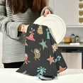 thumbnail image 3 of Unique Aliens Stars Dish Towels Set of 4, Colorful Washable Tea Towels Dishcloths Lint-Free 18x28 Inch Fast Drying for Kitchen Restaurant Bar Clean, 3 of 7