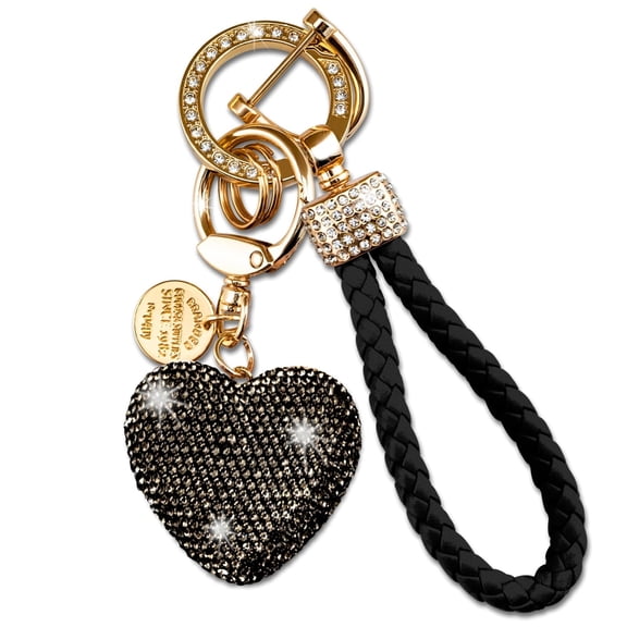 Heart Keychain For Women Girls Wristlet Bling Key Chain For Car Keys Purse Charms Handbag Backpack Accessories