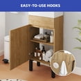 thumbnail image 5 of ModFusion 15" Bathroom Vanity in Natural Wood Finish with Splash-Proof SMC Single Basin & Sift-Close Door Storage Cabinet, Adjustable Metal Legs, 5 of 9