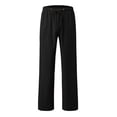 thumbnail image 4 of Owordtank Womens Casual Pants with Pockets Tie Waist Wide Leg Plus Size Comfy Pants Loungewear, 4 of 5