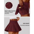 thumbnail image 5 of Pinspark Pleated Skirts for Women High Waisted Tennis Skort with Shorts Tummy Control Golf Skorts Quick Dry Skater Skirt, 5 of 6