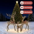 thumbnail image 5 of FOOWIN 3-Piece Large Christmas Deer Family, Lighted Outdoor Decoration, Rattan, 5 of 7