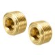 thumbnail image 1 of Uxcell tapón de tubo de latón macho rosca hexagonal interior cabezal de ajuste para agua aire combustible tubería 3/8" NPT, 1 of 5