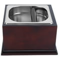 thumbnail image 1 of Espresso Knock Box, Wooden And Stainless Steel Knock Box With Large Capacity, Anti Slip Base Square Coffee Grounds Container For Coffee Shop, Bar,, 1 of 8