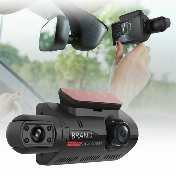 1080P Dual Lens Car DVR Dash Cam Video Recorder G-sensor Front And Inside Camera