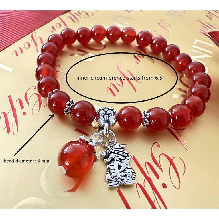 Red Agate Zodiac Feng Shui Handmade Year Of 2024 Chinese