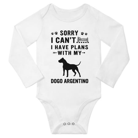 

Sorry I Can t I Have Plans With Myo Argentino Baby Long Sleeve Bodysuit Clothes (White 18-24 Months)