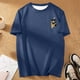 thumbnail image 4 of Playeras De Hombre Camiseta Informal De Verano De Manga Corta Con Cuello Redondo Y Estampado De Letras Y Caras Para Hombre, 4 of 5