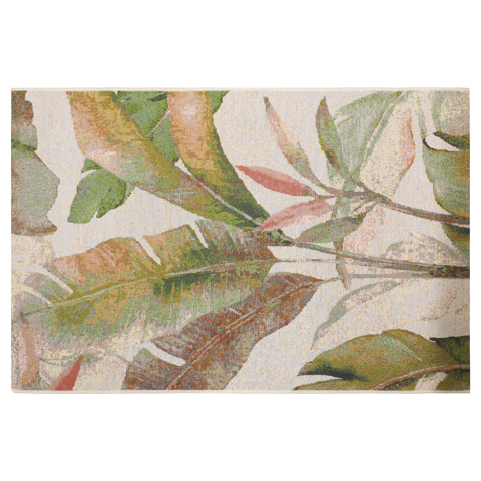 thumbnail image 1 of Tierra Verde 3ft x 5ft Cappuccino Watercolor Tropical Patio Rug, 1 of 4