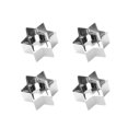 thumbnail image 2 of 4 Pieces Cake Mold Assortment Stainless Steel Non-stick Universal Breathable Portable Portable Mousse Mould Dessert Baking Tool Household Kitchen Gadget Hexagon, 2 of 8