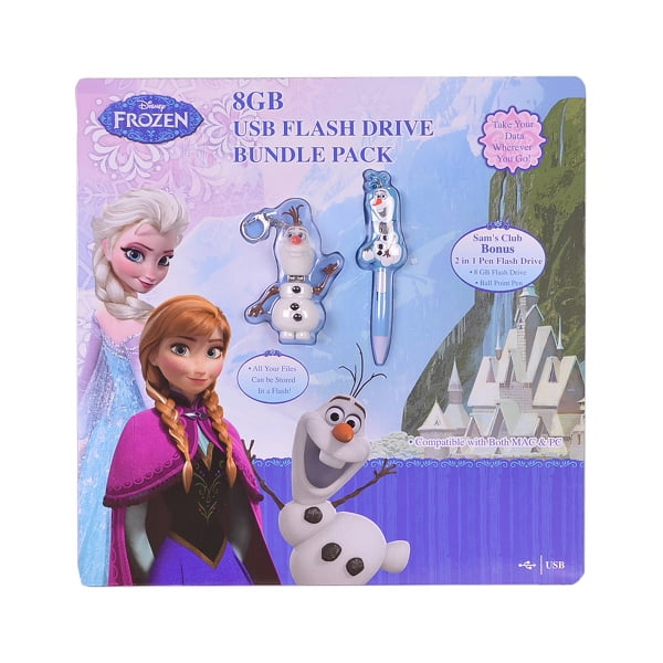 Disney Frozen Olaf 8GB and 2-in-1 8GB Pen USB Flash Drive Bundle