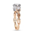 thumbnail image 3 of IGI Certified Lab Grown Diamond Engagement Ring | Center 7.5MM Cushion Cut Infinity 3 Stone Anniversary Wedding Rings For Women In 18K Solid Rose Gold | F-G, VS-SI Quality (3.50 Ctw) Ring Size-5.5, 3 of 7