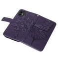 thumbnail image 3 of Decase iPhone 11 Case, Butterfly Patterned Wallet Case, Magnetic Folio Faux Leather with Wrist Strap Credit Card Holder Slots Kickstand Protective Cover For iPhone 11, Purple, 3 of 9