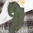 thumbnail image 6 of Esaierr Girls Knit Sweatshirt Pants 2Pcs Outfit Set for Kids Teen Knit Hooded Sweatsuit Top + Long Pants Set Spring Winter Fall Clothes Big Girls Tracksuits Sets for 8-14Years, 6 of 8