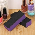 thumbnail image 6 of 20 Pcs Nail Buffer Block Sponge Sanding Buffing File 80/120 Grit 3 Sides Nail Files for Manicure Nail Tools (Purple Black), 6 of 6