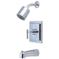 thumbnail image 2 of Kingston Brass KB4651CML Manhattan Tub & Shower Faucet, Polished Chrome, 2 of 2